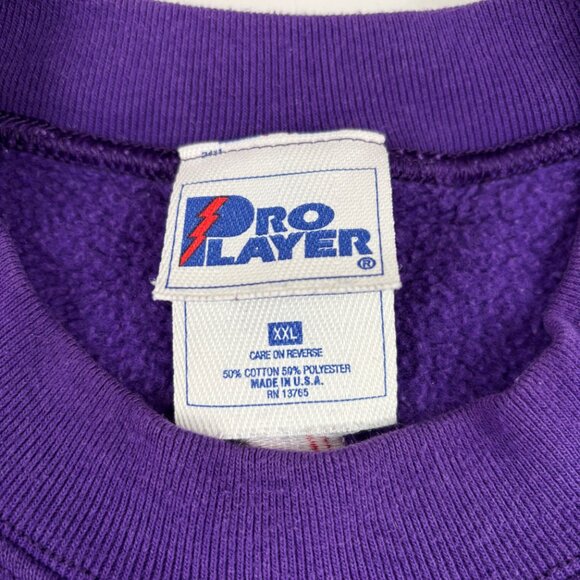 VTG Charlotte Hornets Sweatshirt Embroidered Logo NBA Men's XXL Purple USA - Picture 6 of 10